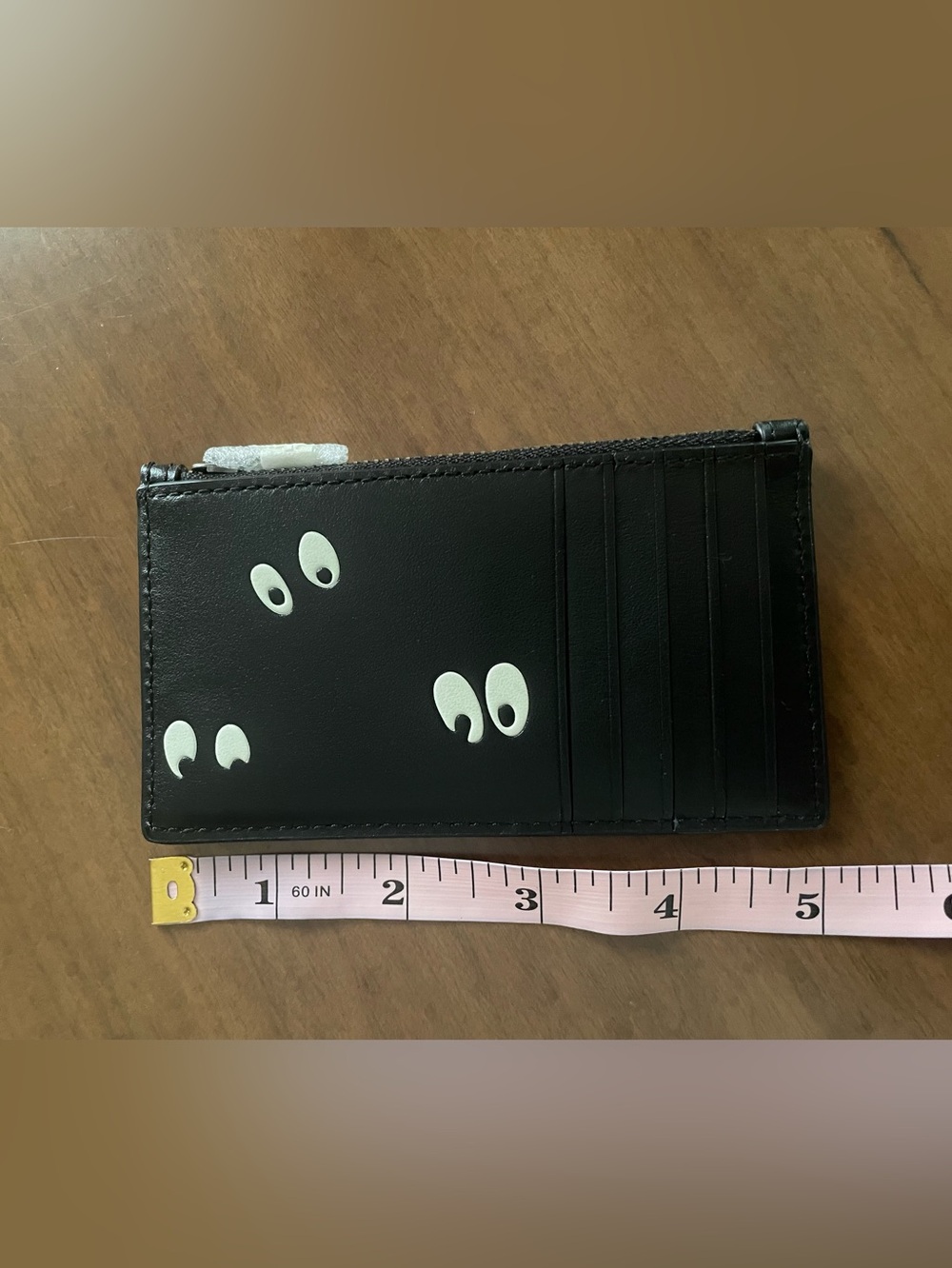 Coach x Disney Black Leather Card Case with Zipper - Picture 3 of 8